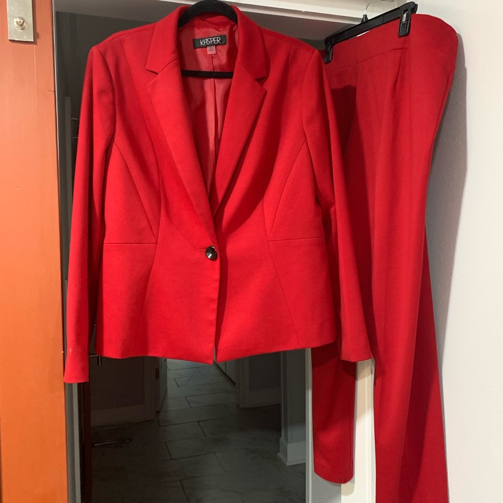 Jasper red pantsuit
